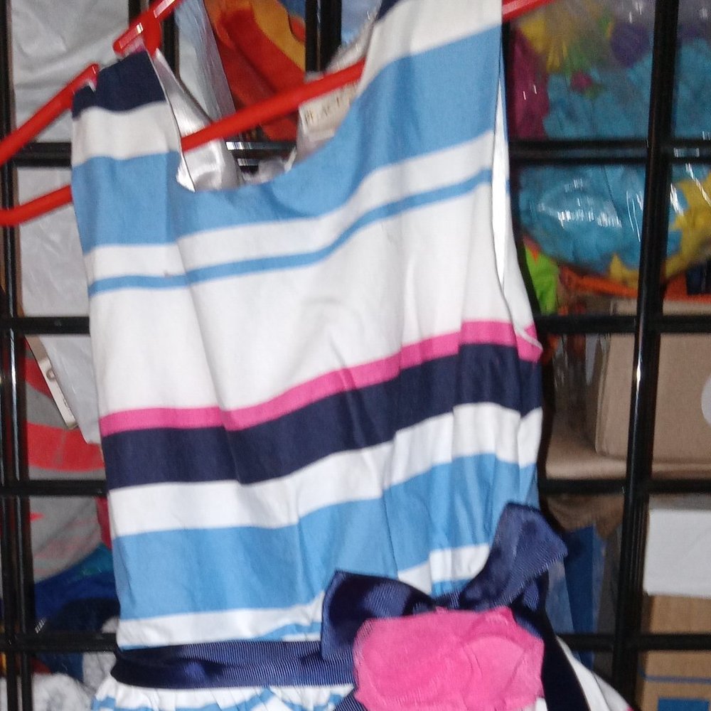 Children's Place Girl's Striped Dress 6X-7 Summer Casual Formal Fancy